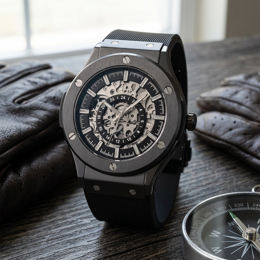 Dapper Watches – The 199 Gunmetal by Dapper Watches — Skeleton Automatic Watch – image 22