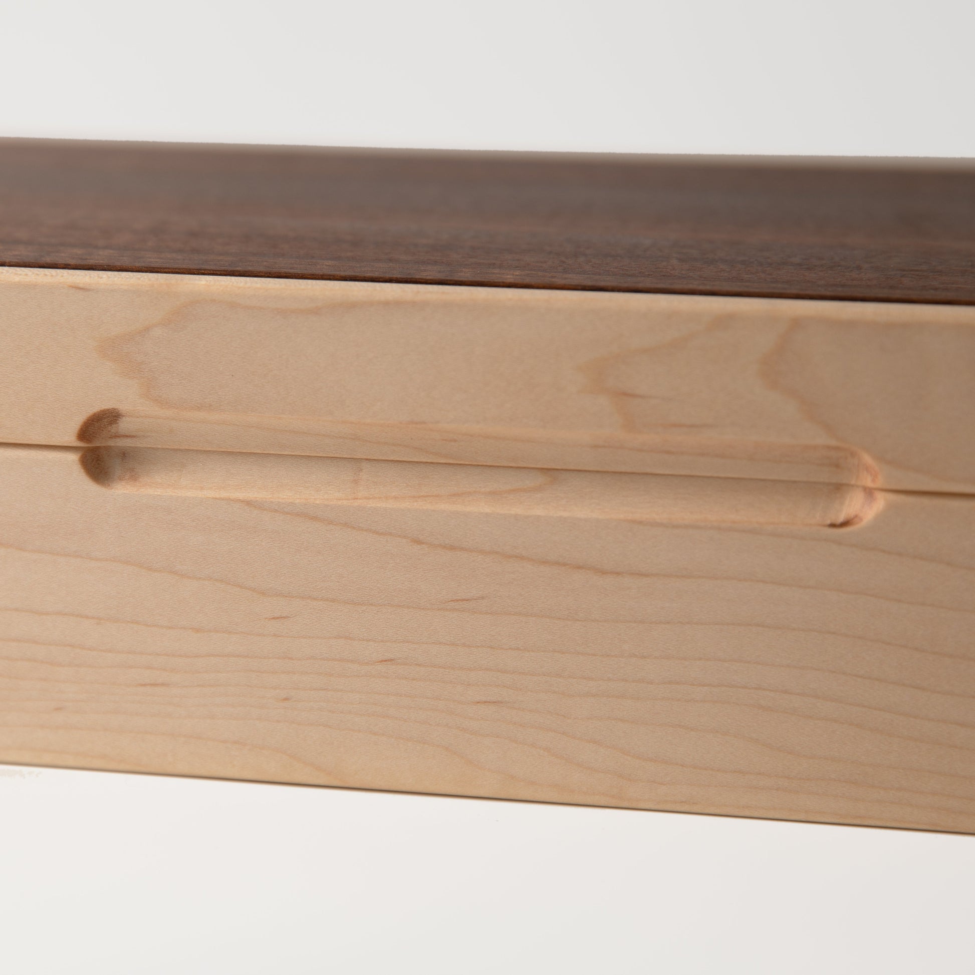 Red Ridge Woodworking – Handcrafted Curly Maple & Sapele Mahogany Watch Box — 8 Compartments – product box