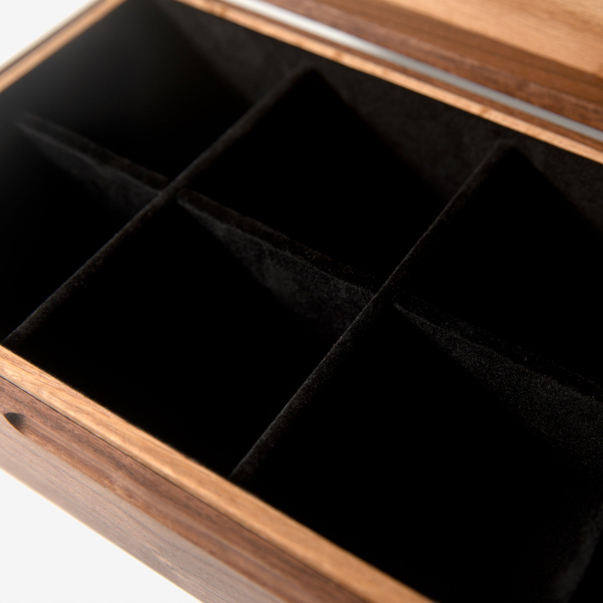Red Ridge Woodworking – Handcrafted Black Walnut & Oak Watch Box — 8 Compartments – product box