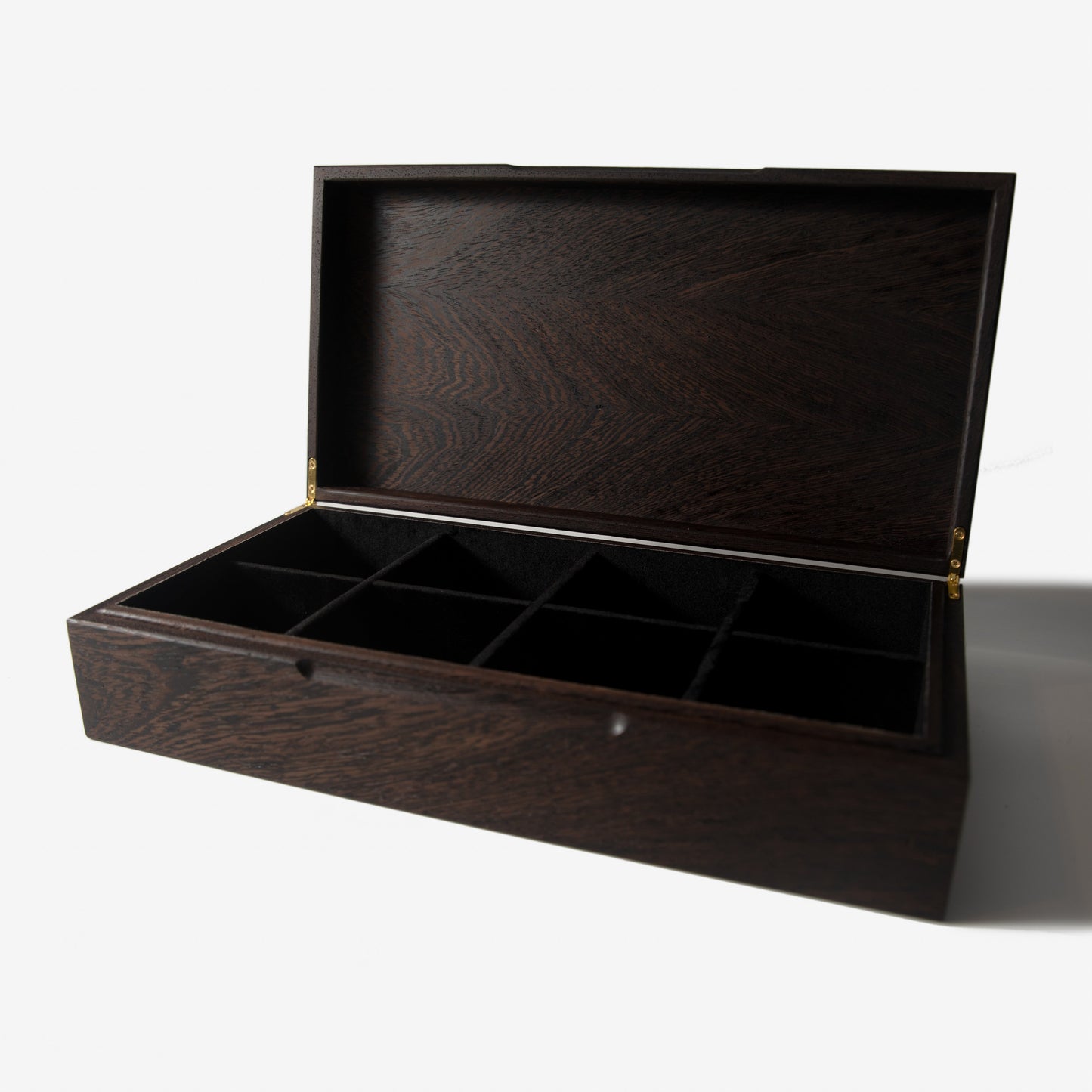Red Ridge Woodworking – Handcrafted Wenge Hardwood Watch Box — 8 Compartments – product box