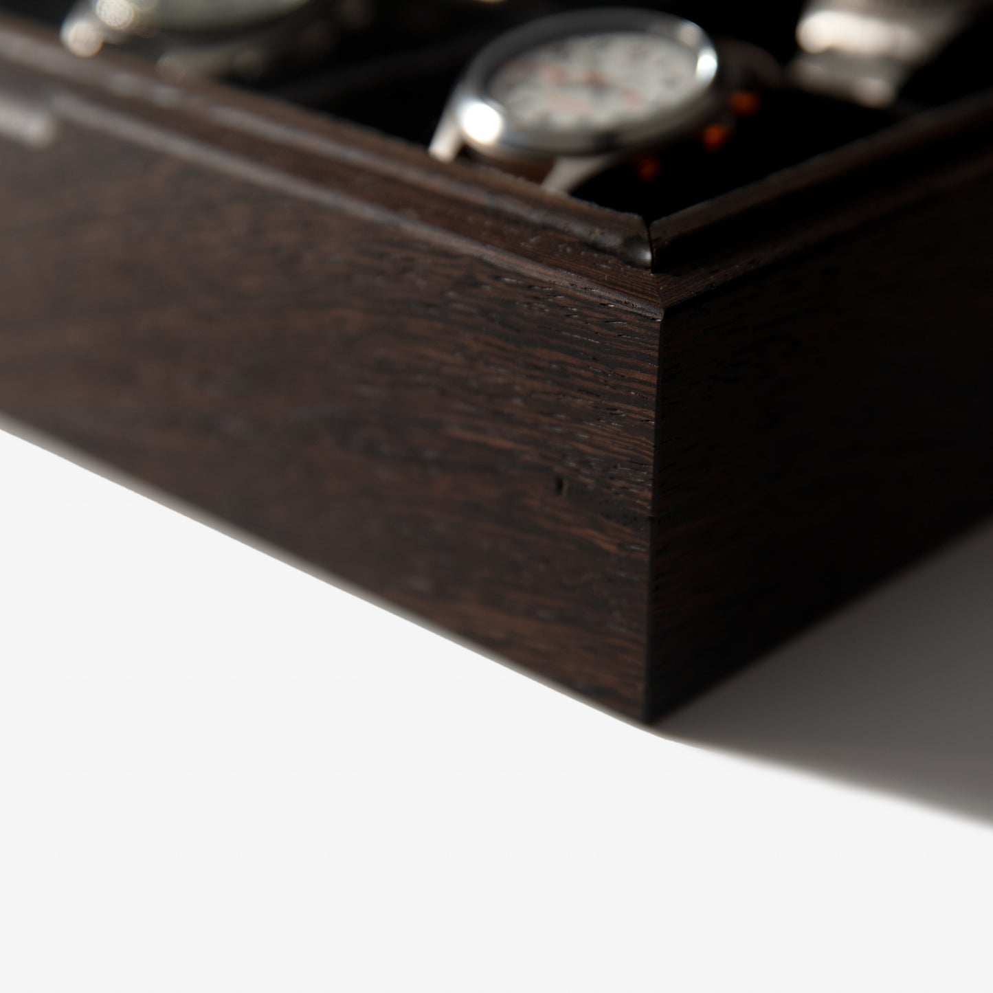 Red Ridge Woodworking – Handcrafted Wenge Hardwood Watch Box — 8 Compartments – product box