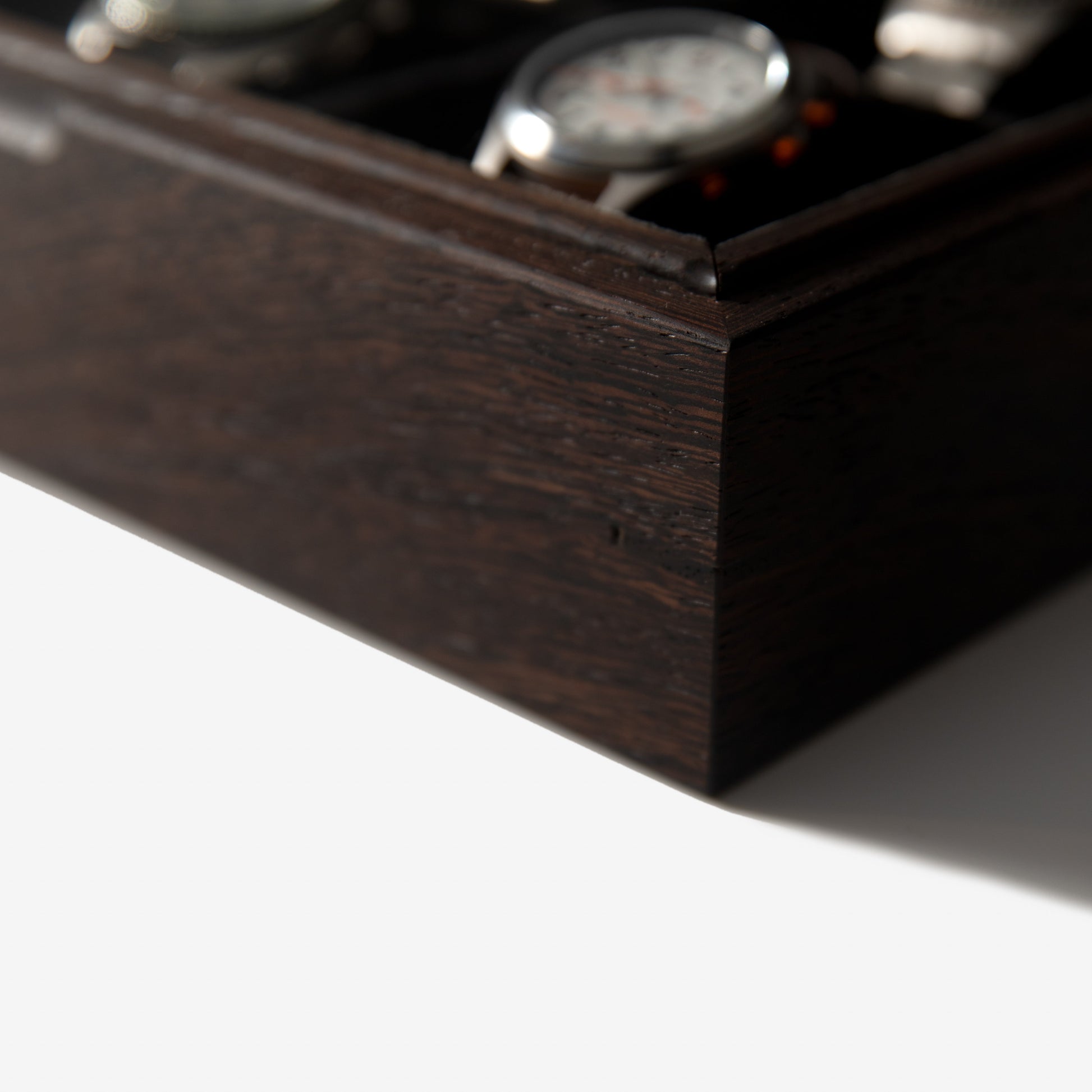 Red Ridge Woodworking – Handcrafted Wenge Hardwood Watch Box — 8 Compartments – product box