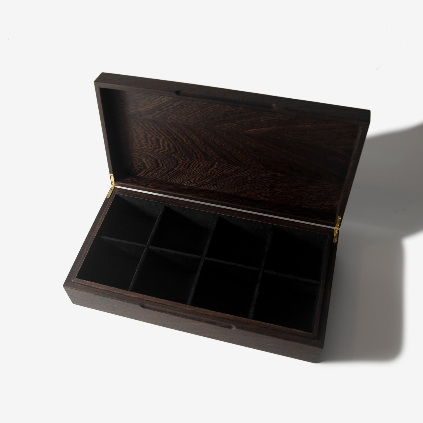 Red Ridge Woodworking – Handcrafted Wenge Hardwood Watch Box — 8 Compartments – product box