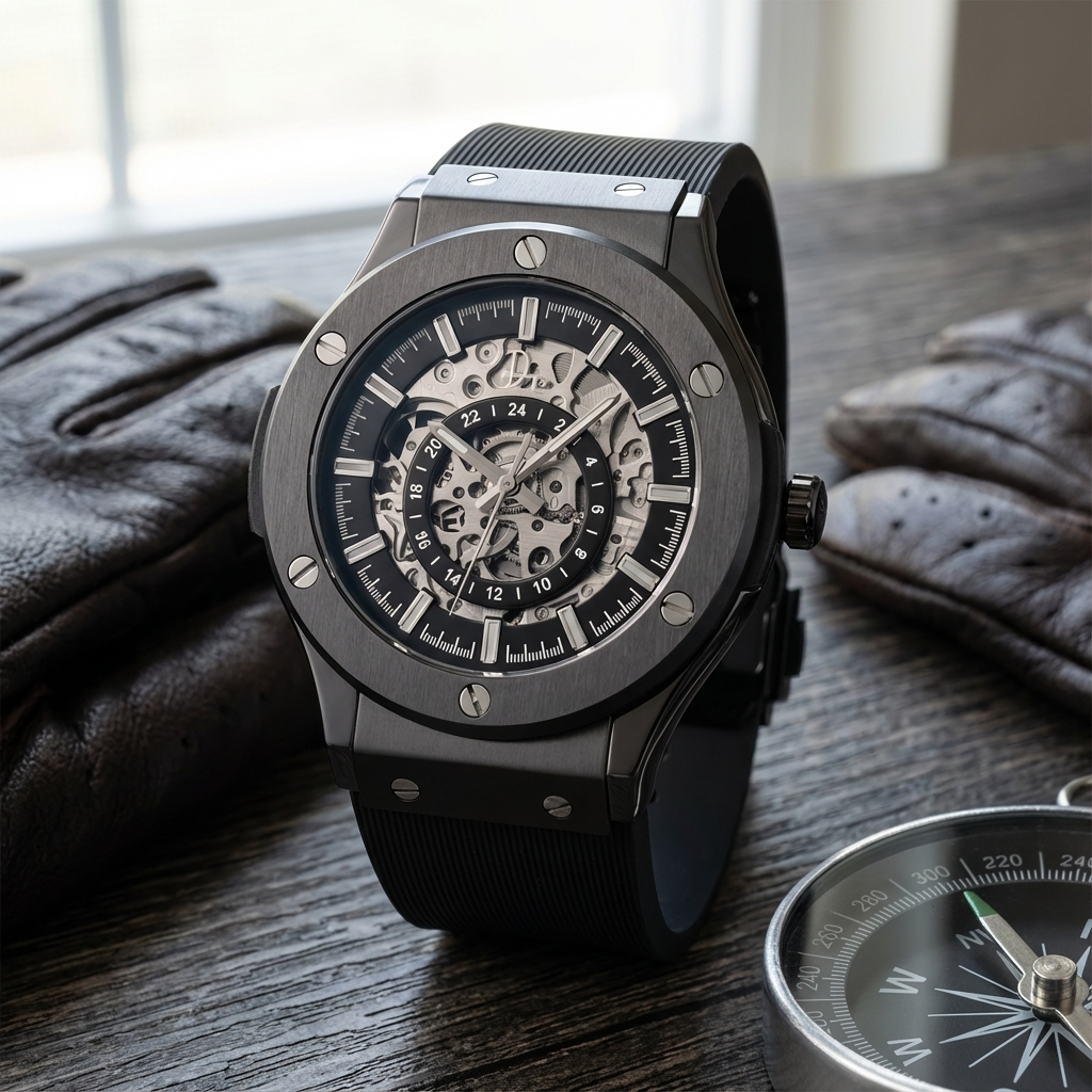 Dapper Watches – The 199 Gunmetal by Dapper Watches — Skeleton Automatic Watch – image 22