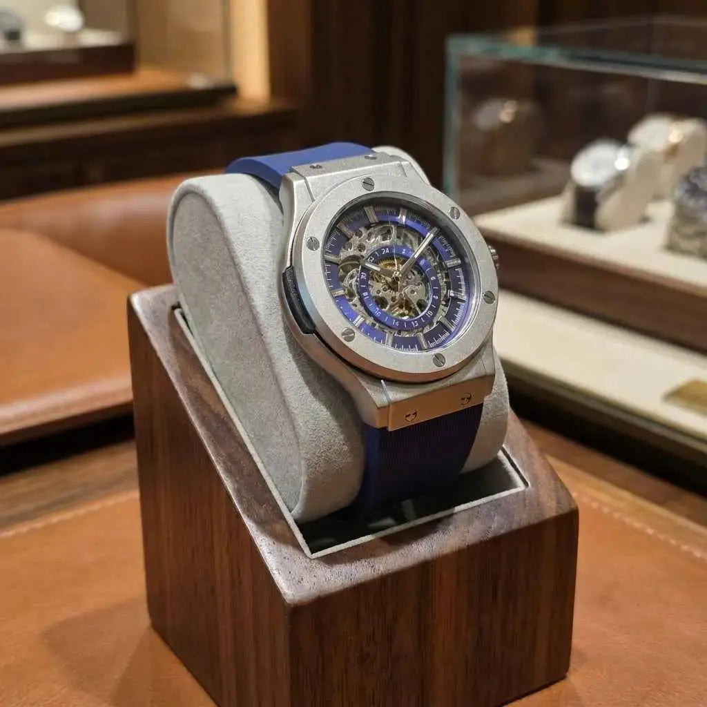 Dapper Watches – The 199 Blue by Dapper Watches — Skeleton Automatic Watch – image 199